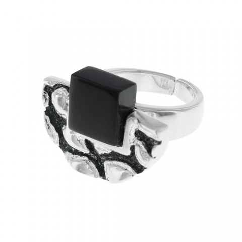 Кольцо CHRYSLER CROCO ring w/black square 19--28463