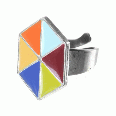 Кольцо из аквамарина, коралла, нефрита и Сваровски SELENA 19--60914