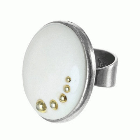 Кольцо из кальцита, коралла и говлита BERENICE 19--60972