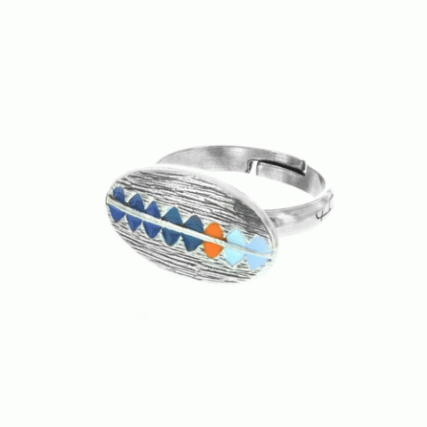 Кольцо из амазонита, авантюрина, лазурита и халцедона MEIKA 19--61084