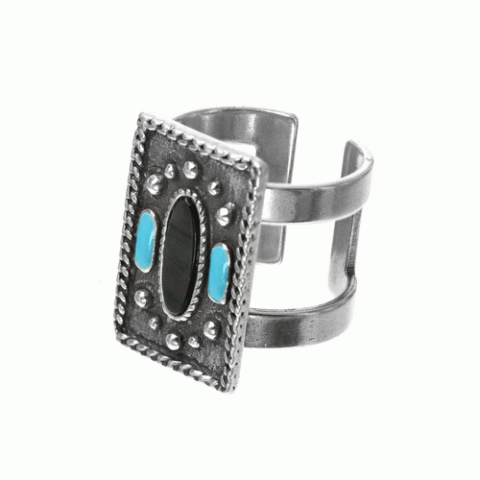 Кольцо из авантюрина, перламутра, коралла и говлита BETSY 19--61127
