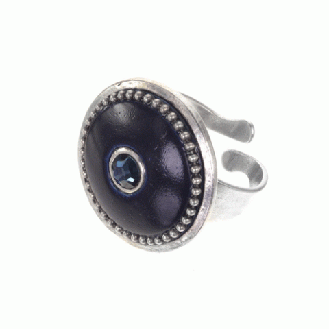 Кольцо из агата, гематита, лазурита, содалита и Swarovski LOU 19--61157