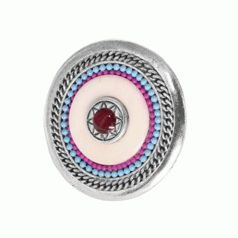 Кольцо из агата, сердолика, коралла, нефрита и говлита RITA 19-61290