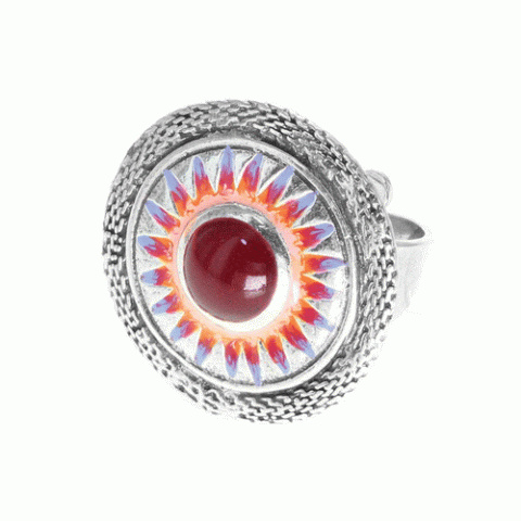 Кольцо из агата, сердолика, коралла, нефрита и говлита RITA 19-61293