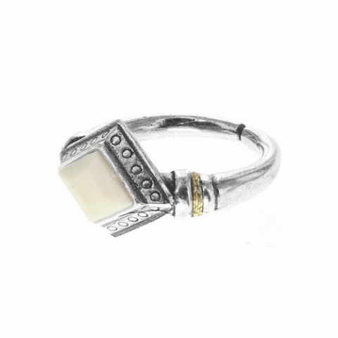 Кольцо из коралла, говлита, яшмы, нефрита, змеевика и Swarovski CARLOTA 19-61373