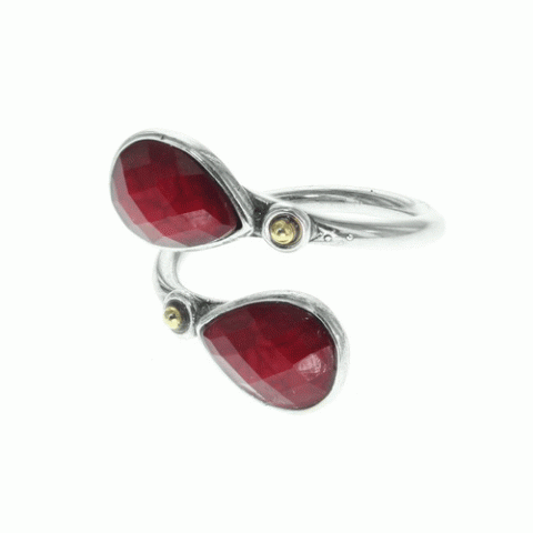 Кольцо из агата, коралла, кокоса, дерева Сибукао и Swarovski ZELINE 19-61391