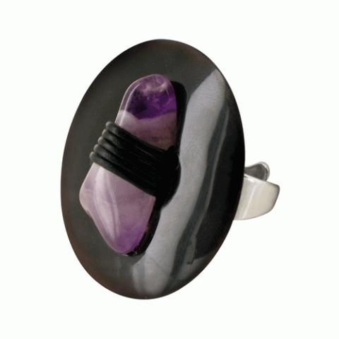 Кольцо из аметиста MONTE CRISTAUX knoted stone ring