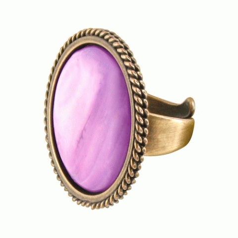 Кольцо из морской раковины MISS SIXTIES violet ring 