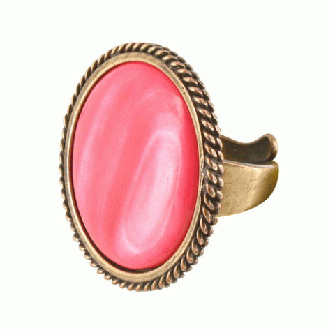 Кольцо из морской раковины MISS SIXTIES pink ring 