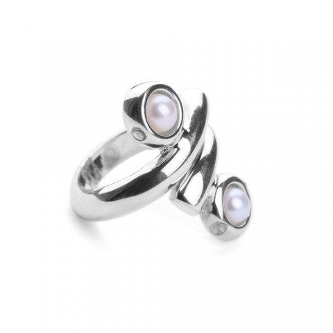 Кольцо PURE BOURGEOISE 2 pearl twisted ring 19--28592P