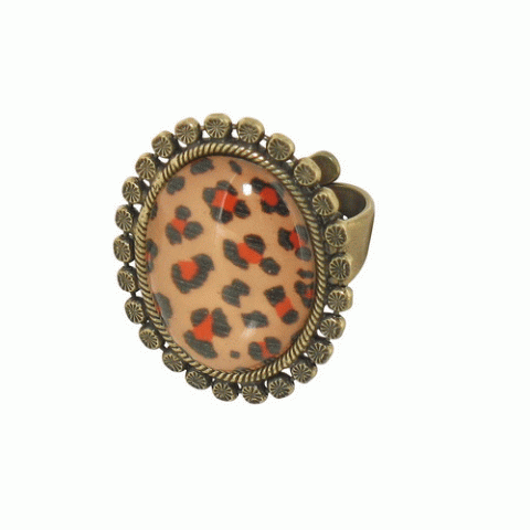 Кольцо из аметиста, цитрина и нефрита SAUVAGE leopard oval ring