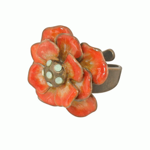 Кольцо из розового перламутра и авантюрина CAPUCINE medium ring