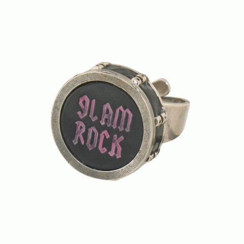 Кольцо из оникса и астрофилита GLAM ROCK drum ring