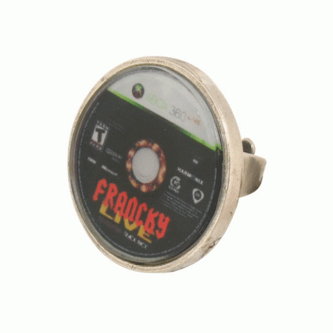 Кольцо из оникса и астрофилита GLAM ROCK disc ring