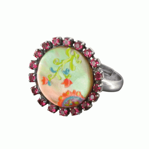 Кольцо из говлита и нефрита GIPSY small ring