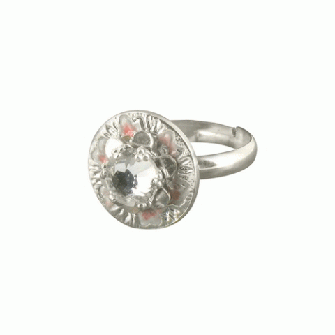 Кольцо из перламутра и горного хрусталя DAME BLANCHE