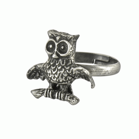 Кольцо из аметиста и халцедона Fetiches owl