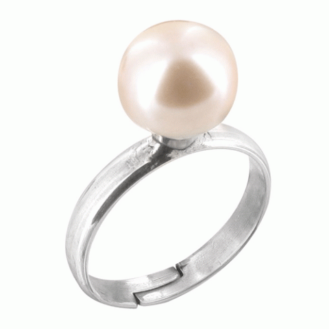 Кольцо из агата и говлита Mademoiselle Nude Pearl