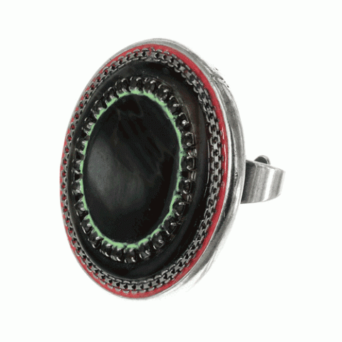 Кольцо из жемчуга, лабрадорита, коралла и кварца CALISTA 19--60870