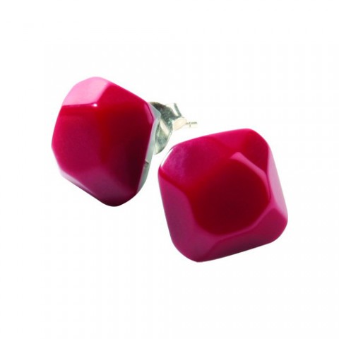 Серьги Zsiska - Gems solid red kub