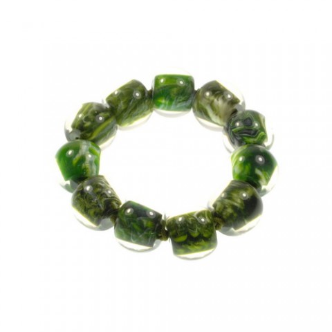 Браслет Zsiska - Colourful Beads green marble