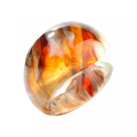 Кольцо Zsiska - Colourful Beads orange marble M