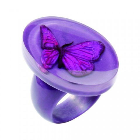 Кольцо Zsiska - Butterfly purple zaha L