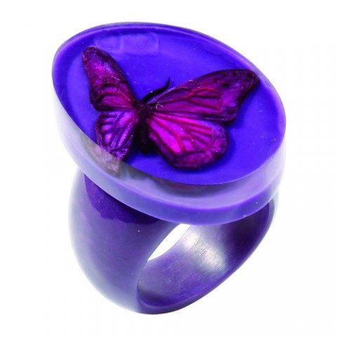 Кольцо Zsiska - Butterfly purple new L